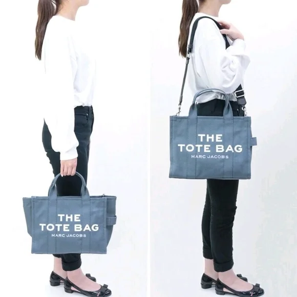 Marc Jacobs Medium Blue Shadow The Tote Canvas‎ Bag - Picture 9 of 16